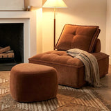Interior Ave - Cove Pebble Ottoman - Cinnamon - Side View