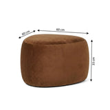 Interior Ave - Cove Pebble Ottoman - Cinnamon - Top-Down View