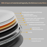 Interior Ave - 50 x 100cm Oval Frameless LED Bathroom Mirror - Top-Down View