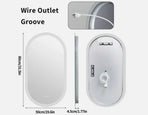Interior Ave - 50 x 80cm Oval Frameless LED Bathroom Mirror
