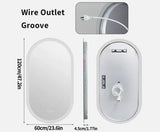 Interior Ave - 60 x 120cm Oval Frameless LED Bathroom Mirror - Front View
