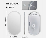 Interior Ave - 60 x 120cm Oval Frameless LED Bathroom Mirror - Side View