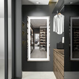 Interior Ave - 100 x 60cm Rectangle Frameless LED Bathroom Mirror - Front View