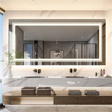 Interior Ave - LED Rectangle Frameless Salon / Bathroom Wall Mirror - 100 x 60cm - Side View