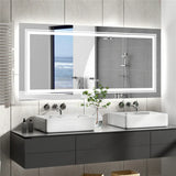 Interior Ave - LED Rectangle Frameless Salon / Bathroom Wall Mirror - 120 x 80cm - Side View