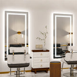 Interior Ave - LED Rectangle Frameless Salon / Bathroom Wall Mirror - 120 x 80cm - Top-Down View