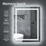 Interior Ave - LED Rectangle Frameless Salon / Bathroom Wall Mirror - 120 x 80cm - Rear View
