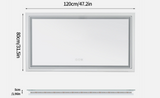 Interior Ave - LED Rectangle Frameless Salon / Bathroom Wall Mirror - 120 x 80cm - Side View