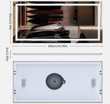 Interior Ave - 80 x 160cm Rectangle Frameless LED Bathroom Mirror – Bluetooth - 45-Degree Angle