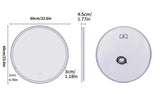 Interior Ave - LED Round Frameless Salon /  Bathroom Wall Mirror - 60cm - Top-Down View