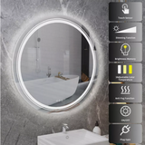 Interior Ave - LED Round Frameless Salon / Bathroom Wall Mirror - 80m - Rear View