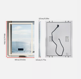 Interior Ave - 60 x 80cm Rectangle Frameless LED Bathroom Mirror – Bluetooth - Front View