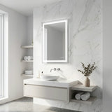 Interior Ave - LED Rectangle Frameless Salon / Bathroom Wall Mirror - 90 x 70cm