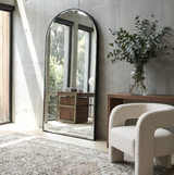 Interior Ave - Halo Arched Floor Length Mirror – Black | Signature Series - Front View
