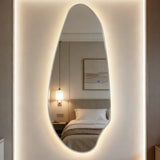 Interior Ave - Jewel Irregular LED Wall Mirror – Backlit Statement Mirror - Side View