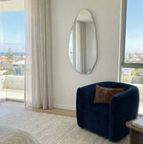 Interior Ave - Jewel Irregular LED Wall Mirror – Backlit Statement Mirror - Top-Down View