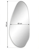 Interior Ave - Jewel Irregular LED Wall Mirror – Backlit Statement Mirror - Close-Up Angle