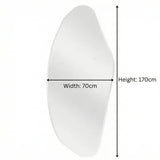 Interior Ave - Opal Irregular LED Wall Mirror – Backlit Statement Mirror - 45-Degree Angle