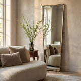 Interior Ave - Pierre Full Length Gold Frame Wall Mirror — Classic Statement - 45-Degree Angle
