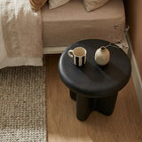 Interior Ave - Santorini Black Stone Side Table - Side View
