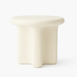 Interior Ave - Santorini Stone Side Table - Ivory - Top-Down View