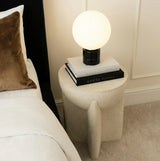Interior Ave - Zelda Sculptural Stone Side Table – Sand Textured Accent - Side View