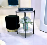 Interior Ave - Alba Black Side Table - Front View