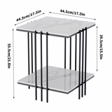 Interior Ave - Milano Black Square Side Table - Side View
