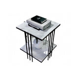Interior Ave - Milano Black Square Side Table - Side View