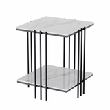 Interior Ave - Milano Black Square Side Table - Front View