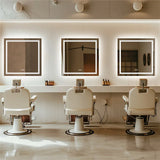 Interior Ave - 80 x 80cm Square Frameless LED Bathroom Mirror - Front View