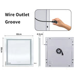 Interior Ave - 80 x 80cm Square Frameless LED Bathroom Mirror