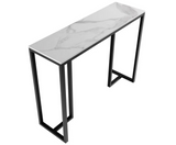 Interior Ave - Stone Marble Console - Marble & Black - Side View
