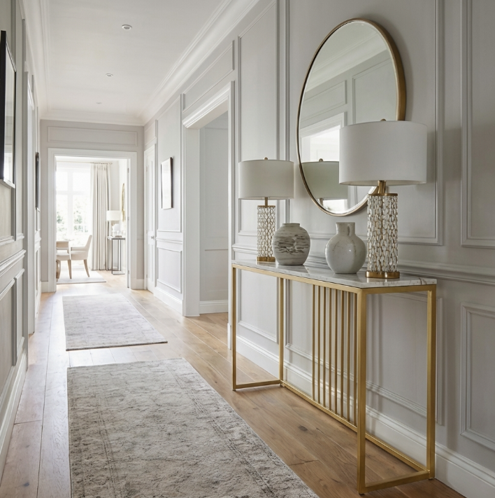 Interior Ave - Aurelia Hallway Console Table - Gold