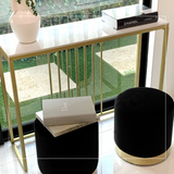 Interior Ave - Stone Marble Console - Marble & Gold - Front View