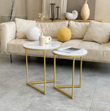 Interior Ave - Nala Gold Nested Side Table Set - Front View