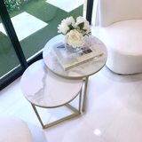 Interior Ave - Nala Gold Nested Side Table Set - Side View