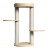 Whisker Wonderland Premium Eco Bamboo Cat Tree Small - Natural Bamboo Structure, Safe & Stable, Multi-Functional Cat Furniture, Climbing & Scratching