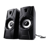 Compact USB Stereo Speakers with Subwoofer for Enhanced Computer Audio