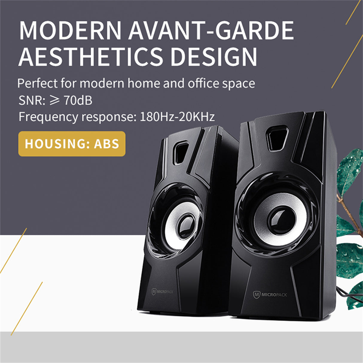 Compact USB Stereo Speakers with Subwoofer for Enhanced Computer Audio