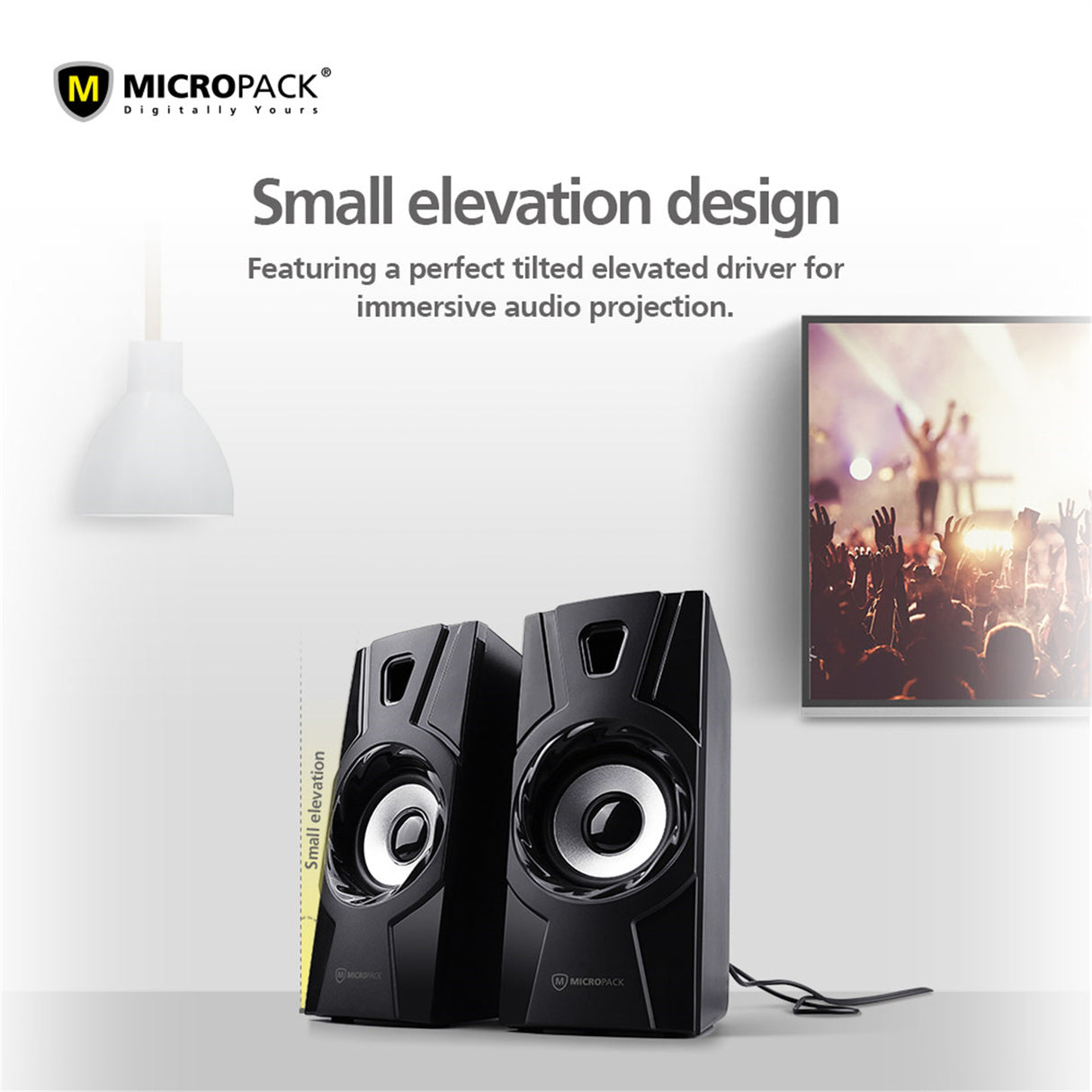 Compact USB Stereo Speakers with Subwoofer for Enhanced Computer Audio