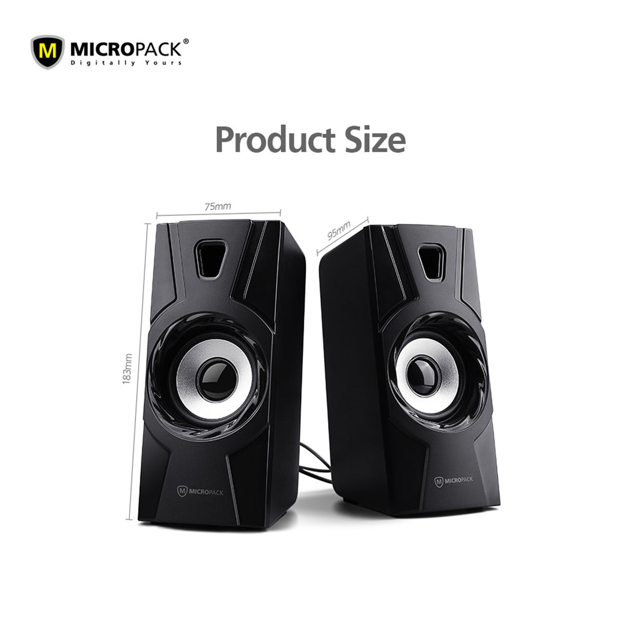 Compact USB Stereo Speakers with Subwoofer for Enhanced Computer Audio