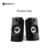 Compact USB Stereo Speakers with Subwoofer for Enhanced Computer Audio - Close-Up Angle