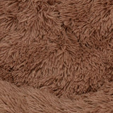 Pet Dog Bed Bedding Warm Plush Round Soft Dog Nest Light Coffee XL 100cm
