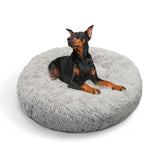 Pet Dog Bed Bedding Warm Plush Round Comfort Dog Nest Light Grey kennel XL 100cm - 45-Degree Angle