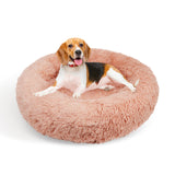 Pet Dog Bedding Warm Plush Round Comfortable Nest Comfy Sleeping kennel Pink Large 90cm - 45-Degree Angle