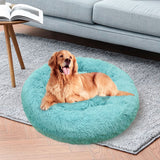 Pawfriends Pet Dog Bedding Warm Plush Round Comfortable Nest Comfy Sleep kennel Green 120cm - Close-Up Angle