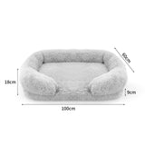Dog Pet Warm Soft Plush Nest Comfy Kennel Sleeping Calming Bed Memory Foam XL - Front View