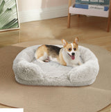 Dog Pet Warm Soft Plush Nest Comfy Kennel Sleeping Calming Bed Memory Foam XL - Low Angle