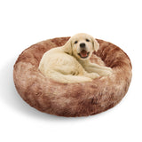 Pawfriends Dog Cat Pet Calming Bed Washable ZIPPER Cover Warm Soft Plush Round Sleeping 100 - Rear View